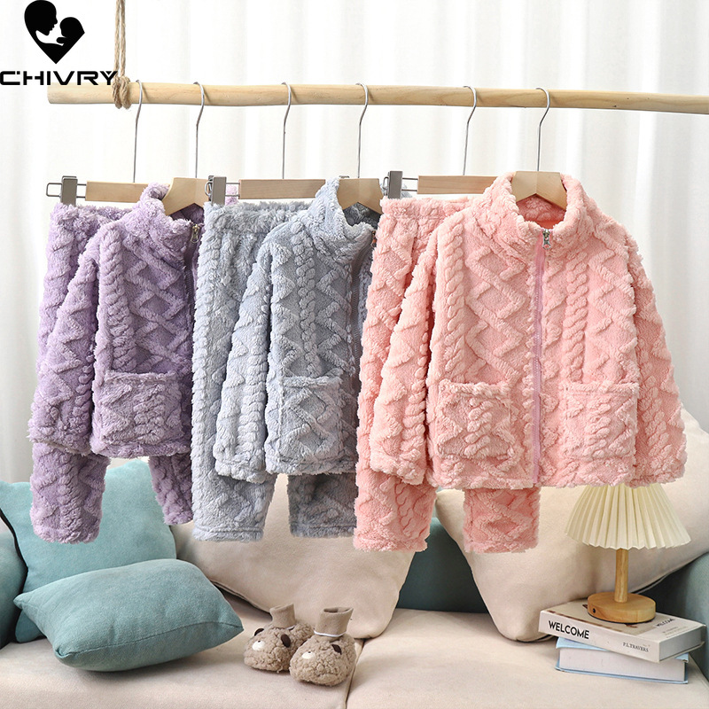 Winter Clothing Toddler Girl - Pijamas de franela gruesa y cálida