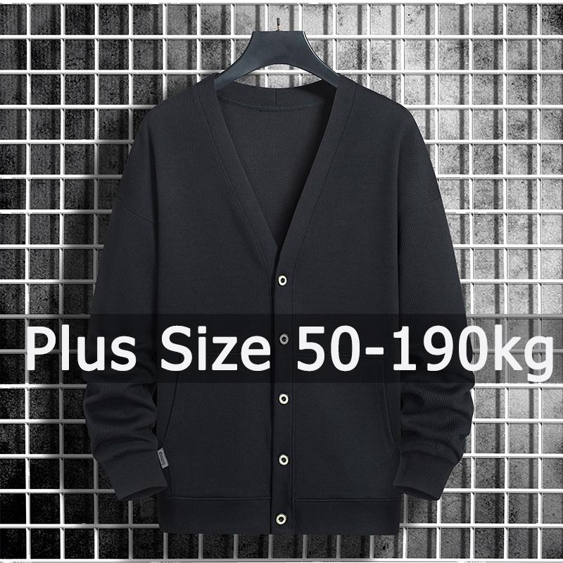Winter Clothing Men Style - Suéter de talla grande cárdigan para