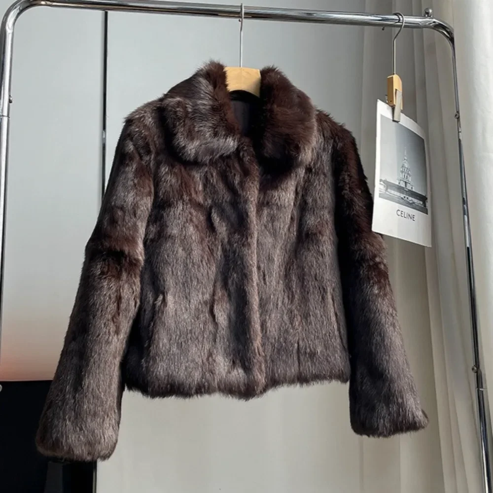 Winter Clothing Store - Abrigo de piel de conejo Natural