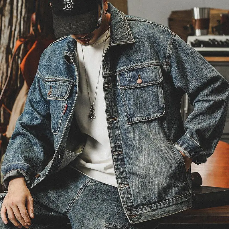 Winter Clothing Men Style - Chaquetas vaqueras holgadas de moda para