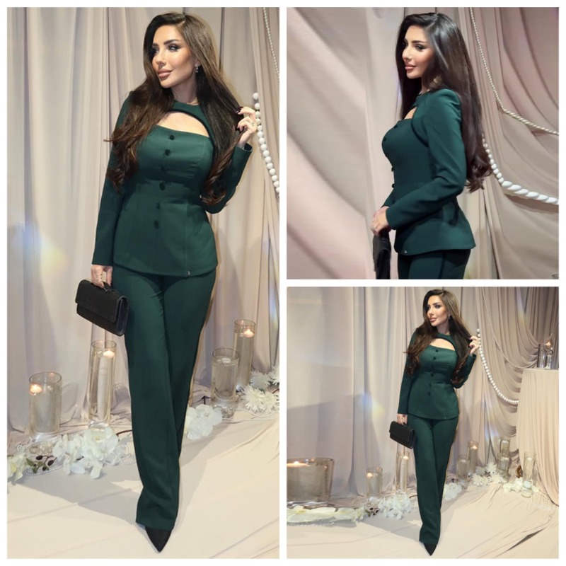 Winter Clothing Amazon - Conjunto de Pantalones Rectos Verdes de