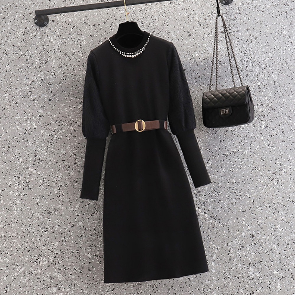 Winter Clothing For Plus Size Women - Vestidos informales elegantes con cuentas de