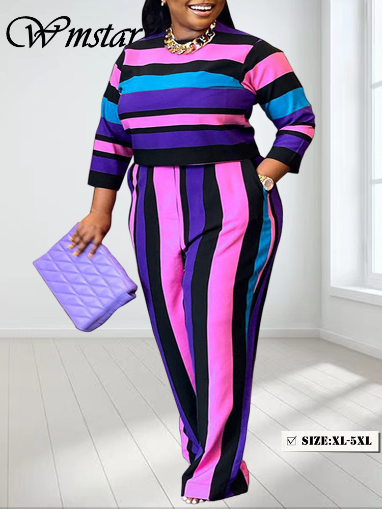 Winter Clothing For Plus Size Women - Wmstar-Conjunto de Top corto de manga