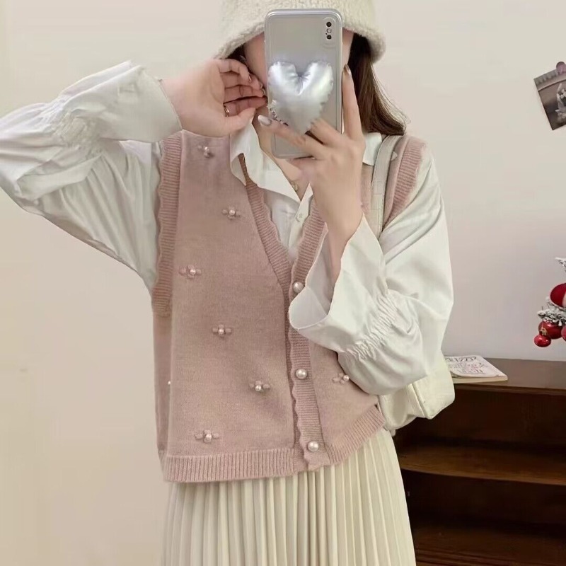 Winter Clothing Trends 2025 Women'S - Chalecos de punto rosa para mujer,