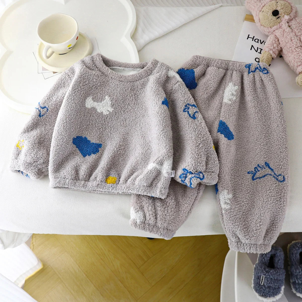 Winter Clothing Toddler Girl - Pijamas gruesos de lana cálida para