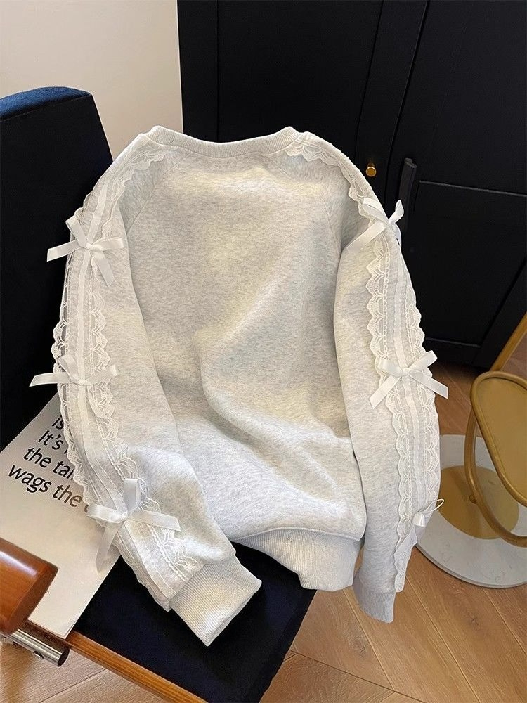 Winter Clothing Trends 2025 Women'S - Sudaderas con perlas y cuello redondo