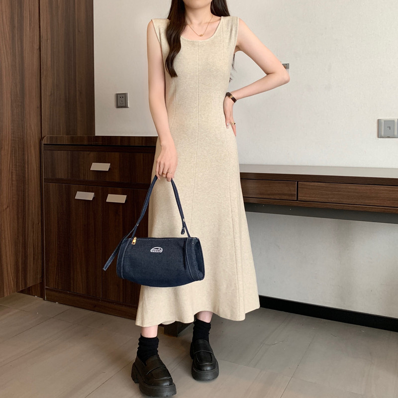 Winter Clothing For Plus Size Women - Vestidos elegantes lisos sin mangas de