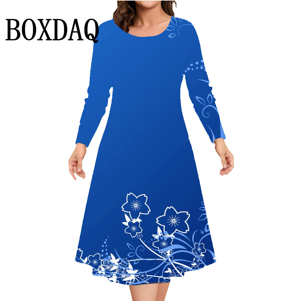 Vestido de manga larga de otoñ - Winter Clothing For Plus Size Women reseña y precio