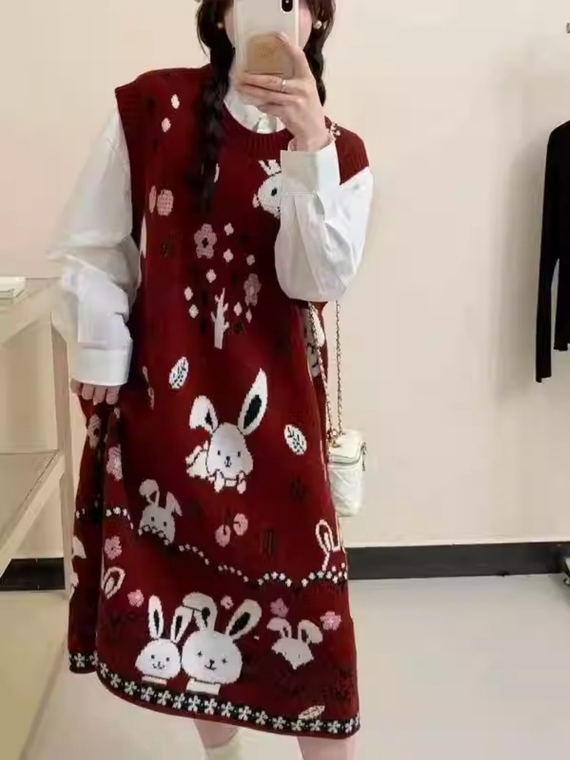 Vestido de chaleco suéter de d - Winter Clothing Trends 2025 Women'S reseña y precio