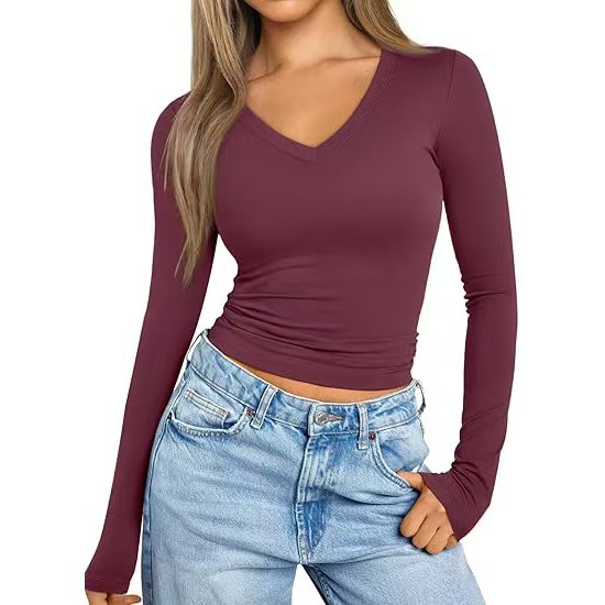Camiseta básica de manga larga - Winter Clothing Amazon reseña y precio