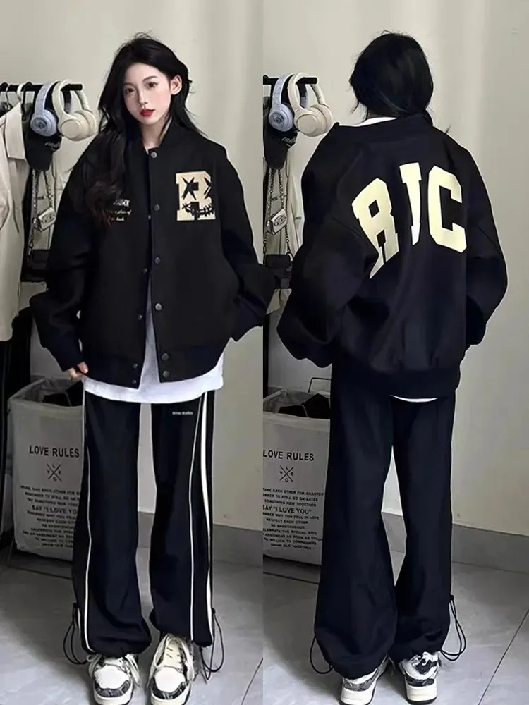 Chaqueta de béisbol con estamp - Winter Clothing Trends 2025 Women'S reseña y precio