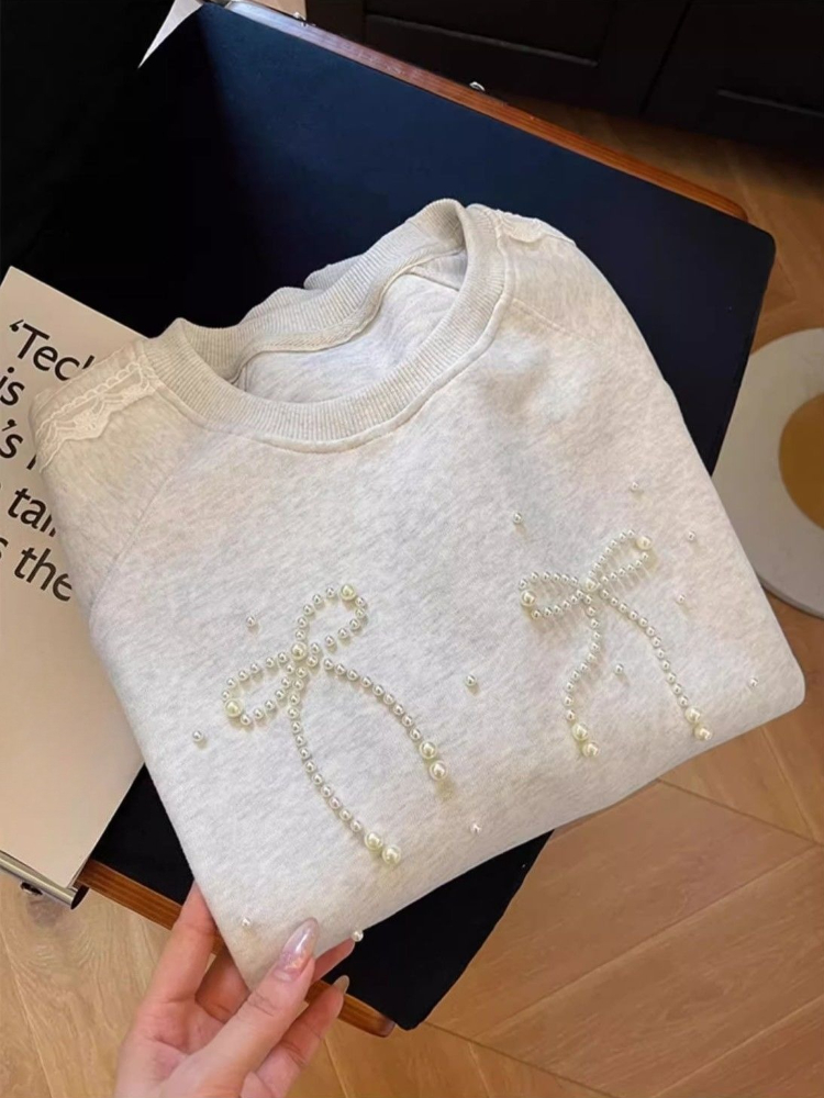 Sudaderas con perlas y cuello  - Winter Clothing Trends 2025 Women'S reseña y precio