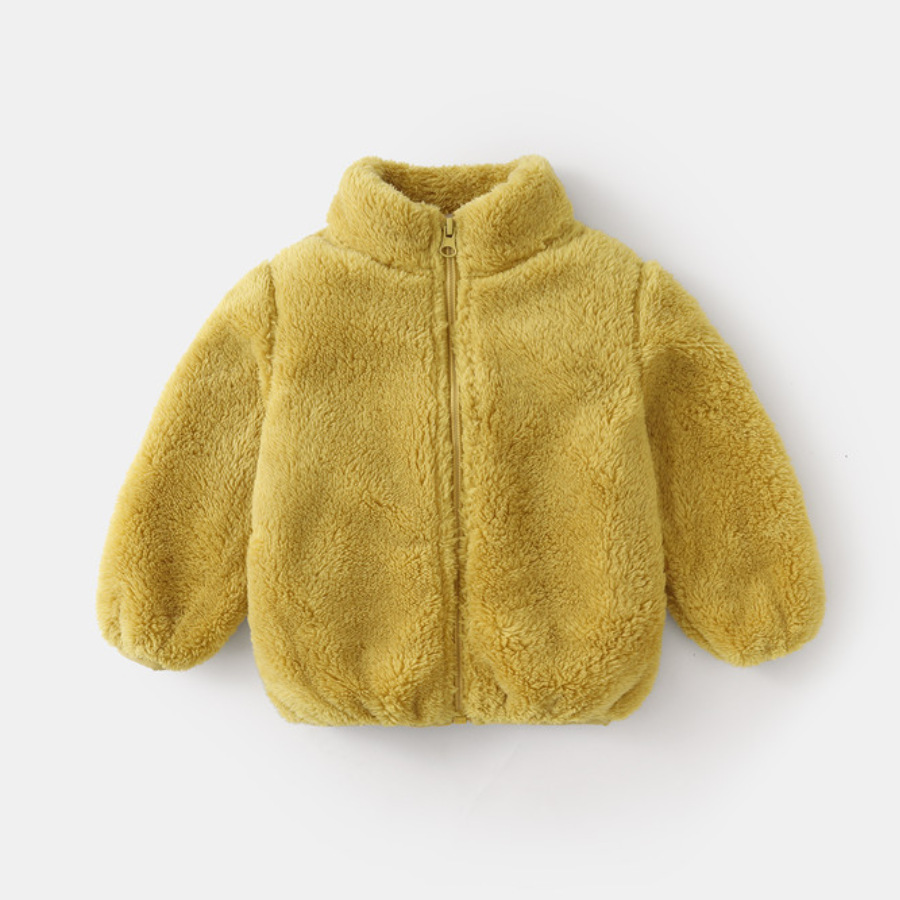 Abrigo de Felpa de Color Sólid - Winter Clothing Toddler Girl reseña y precio