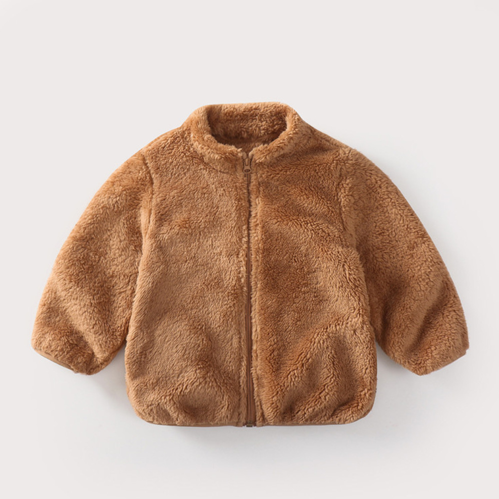 Abrigo de Felpa de Color Sólid - Winter Clothing Toddler Girl reseña y precio