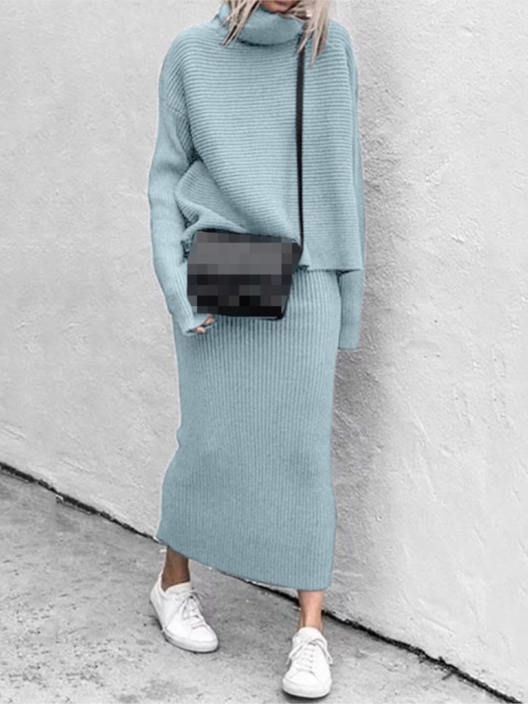 Conjunto de Falda Midi Tejida  - Winter Clothing Kit reseña y precio