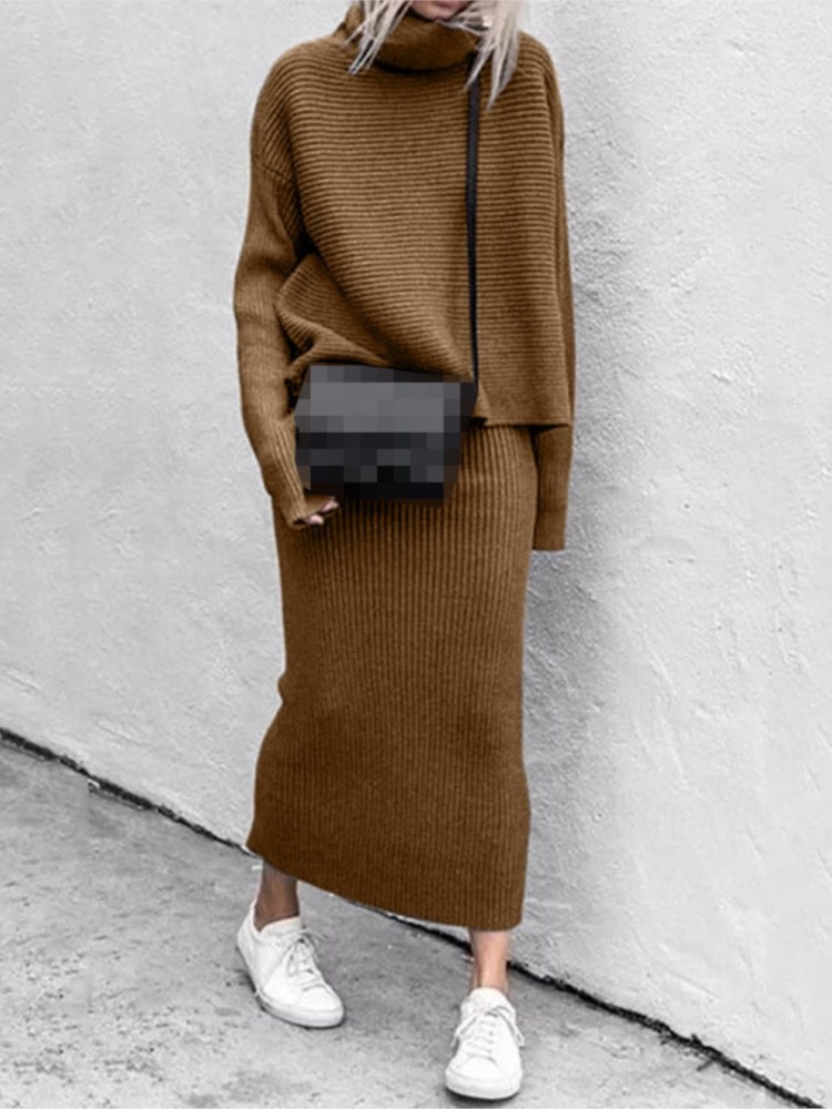 Conjunto de Falda Midi Tejida  - Winter Clothing Kit reseña y precio