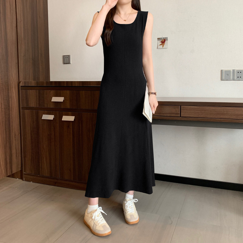Vestidos elegantes lisos sin m - Winter Clothing For Plus Size Women reseña y precio